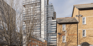 Computer generated image of the development as it would be seen from Stamford Street