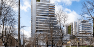 Computer generated image of the proposed development as it would be seen from Upper Ground 