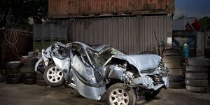 Image of a crumpled car following a car crash.