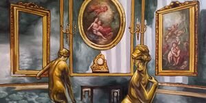 Interior (I) oil painting on canvas, Olivia McEwan