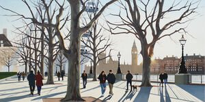 Painting of the Riverside Walkway.