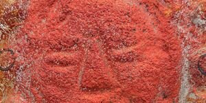Painting of a face.
