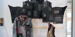Image of clothing in an art exhibition.