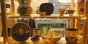 Image of a ceramic display in a shop.