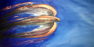 A painting of a phoenix.