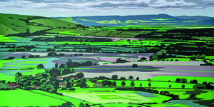 Painting of a field.