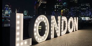 London lights at night