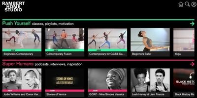 Screenshot of Rambert Home Studio