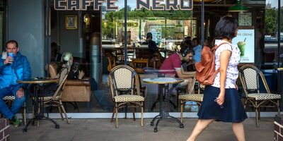 An image of Caffé Nero's entrance.