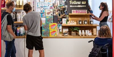 An image of the entrance to The Brand Academy Shop.