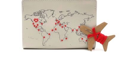 A faux leather passport holder by Brand Academy.