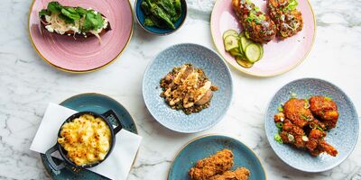 Image of a table of food from Marsha.