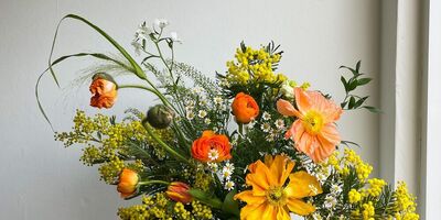 Image of a bouquet of orange flowers.