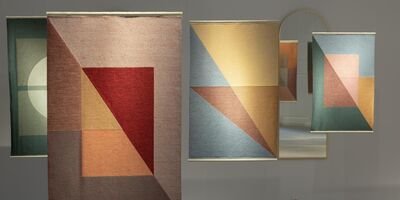 Images of geometric artwork by Tanja Kirst.