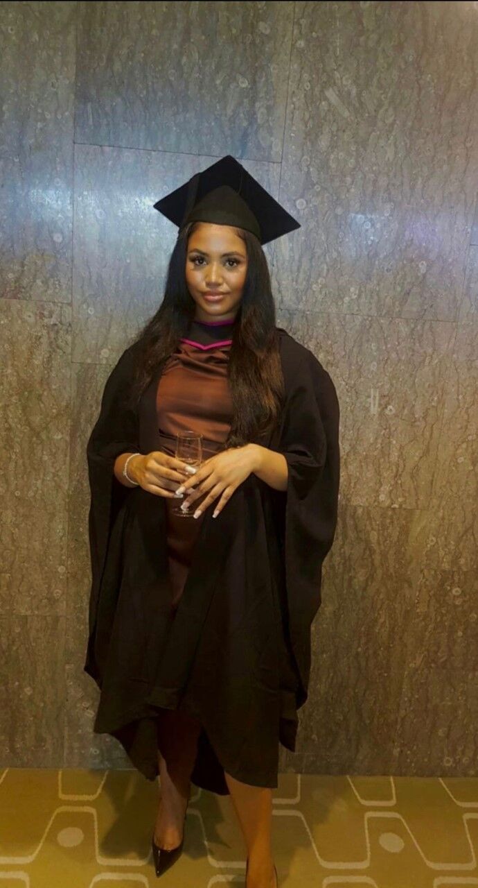 Amza at her graduation in 2022