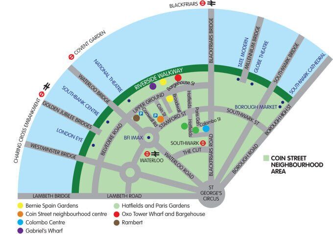 Coin Street nieghbourhood area map